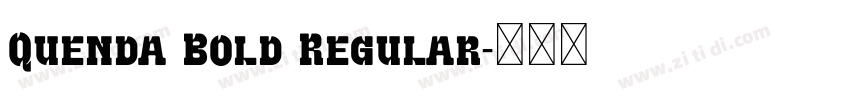 Quenda Bold Regular字体转换